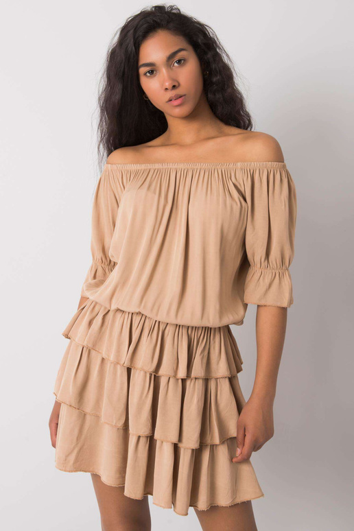 Velbloudí šaty s volánky Malia OCH BELLA