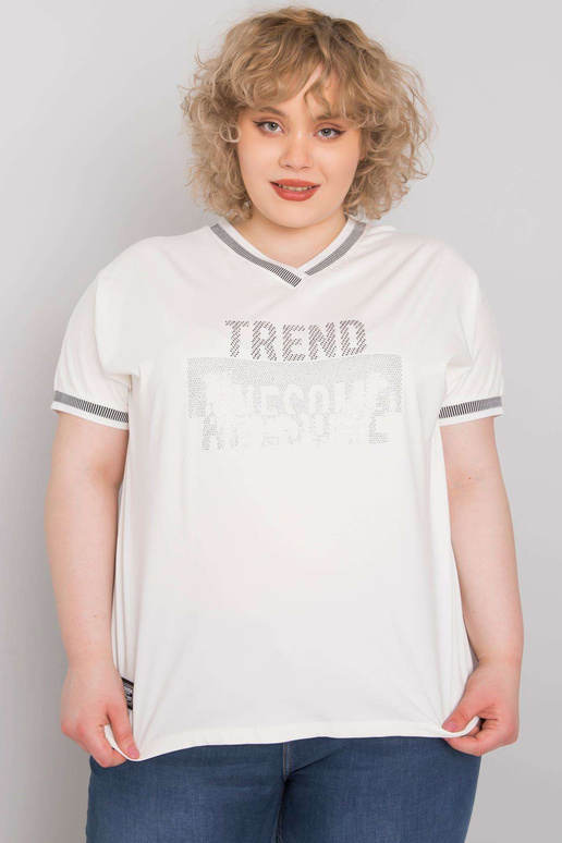 Bílá nadměrná halenka s nášivkou Billi