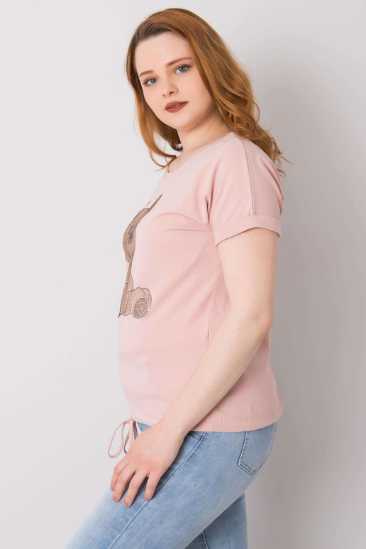 Špinavě růžová halenka plus size s...