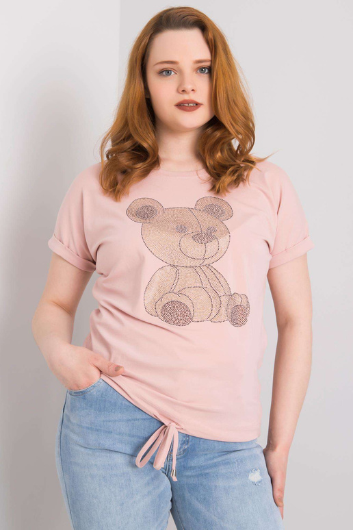 Špinavě růžová halenka plus size s...