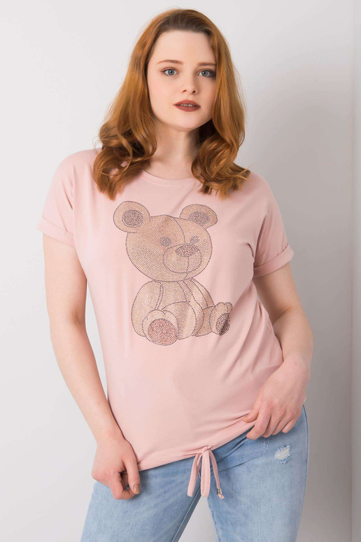 Špinavě růžová halenka plus size s...