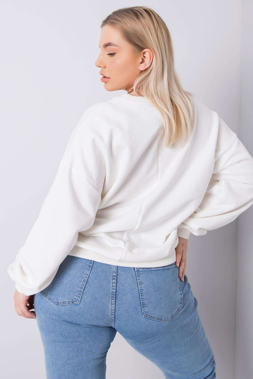 Ecru mikina plus size Mischa