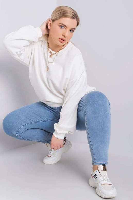 Ecru mikina plus size Mischa