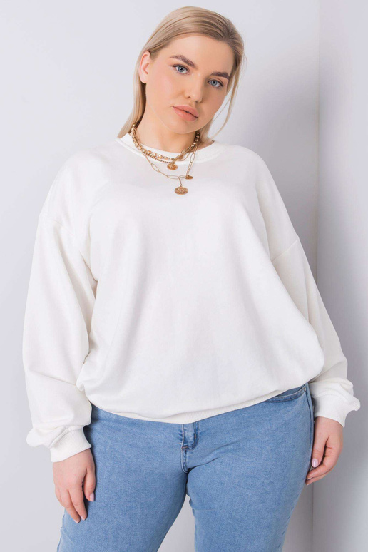 Ecru mikina plus size Mischa