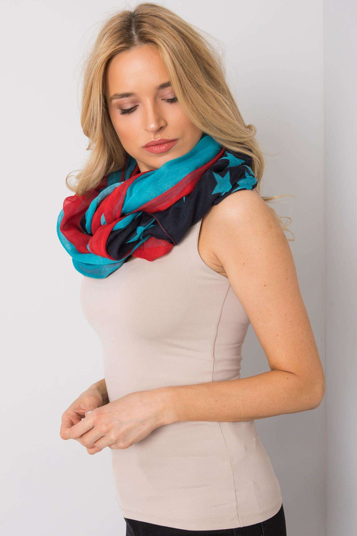 Červeno-modrá zavinovačka s potiskem