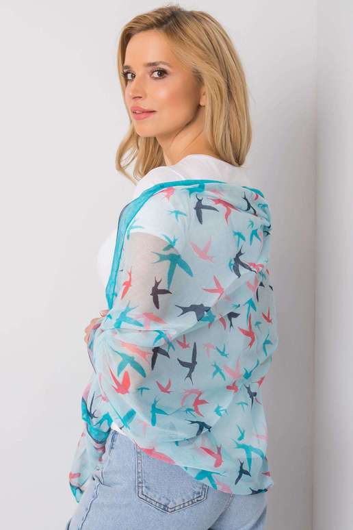 Modrý šátek s potiskem