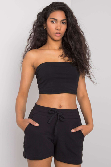 Černé bavlněné šortky...