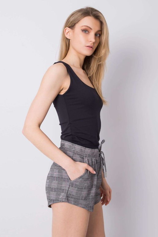 Černé kostkované šortky Ravenna...