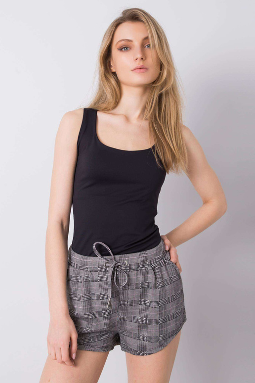 Černé kostkované šortky Ravenna...