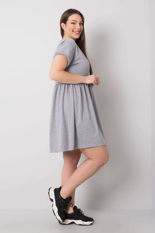 Šedé Melange Bavlněné Šaty Molly...