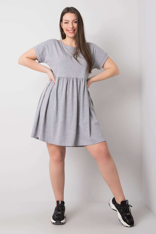 Šedé Melange Bavlněné Šaty Molly...