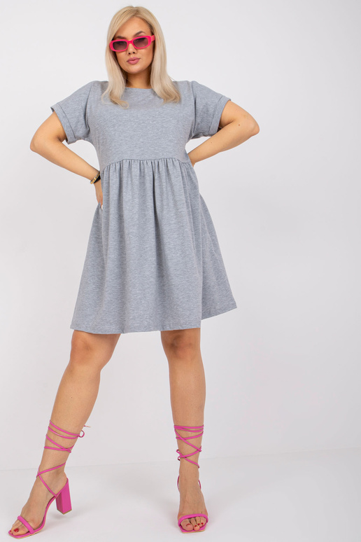 Šedé Melange Bavlněné Šaty Molly...