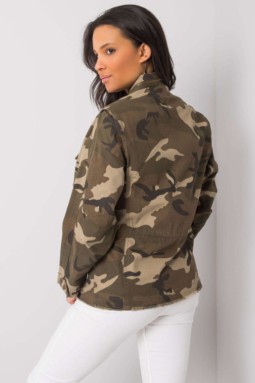 Khaki maskáčová bunda Rochelle