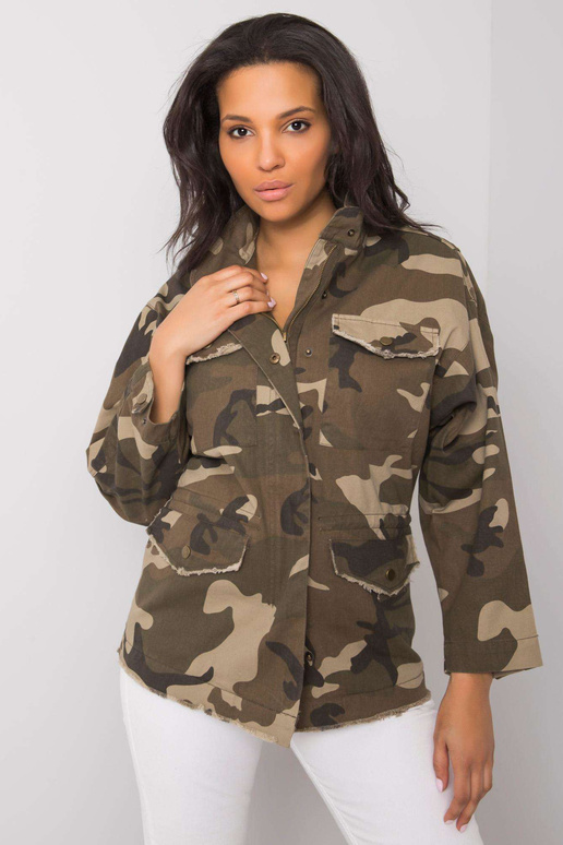 Khaki maskáčová bunda Rochelle