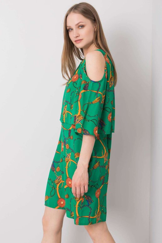 Zelené šaty s potisky Maresol RUE PARIS