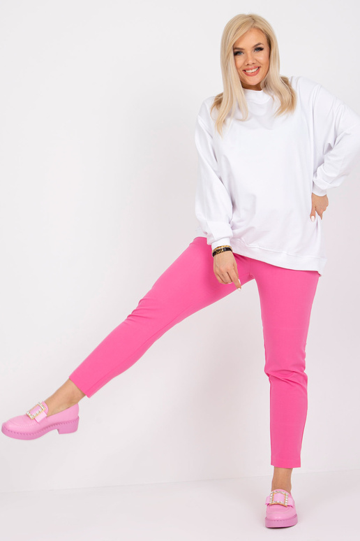 Bílá mikina Harmony Plus Size bez kapuce