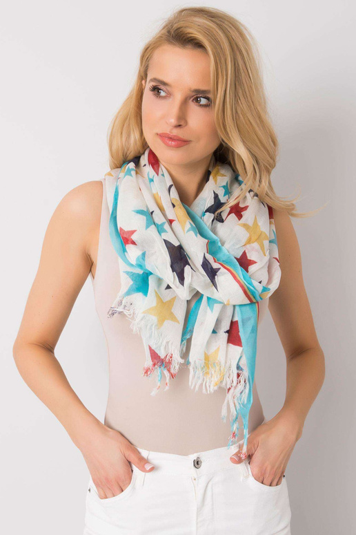 Modrý šátek s potiskem hvězd