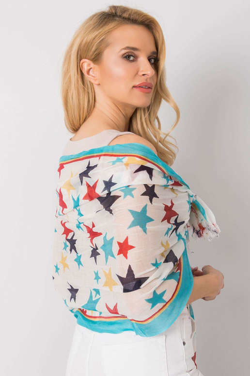 Modrý šátek s potiskem hvězd
