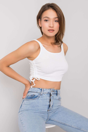 Bílý crop top s lemy...