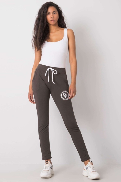 Tmavé khaki kalhoty Cynthia