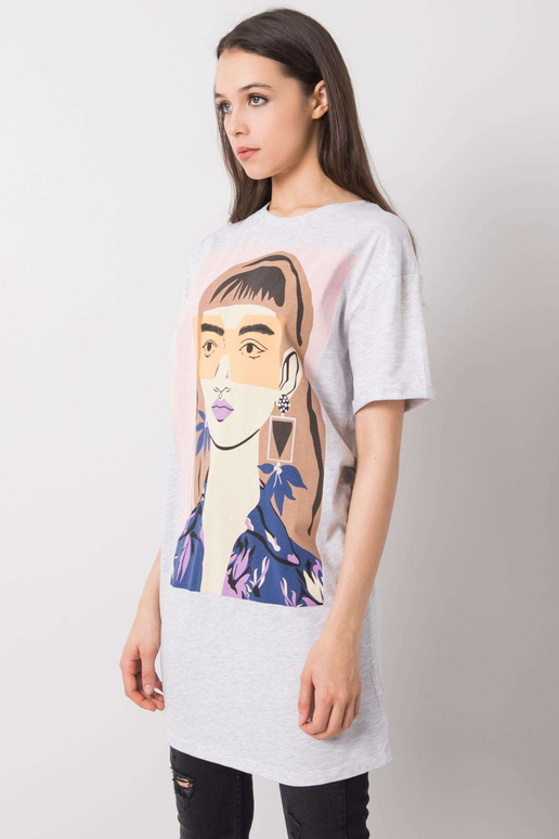 Světle šedá tunika s potiskem Circe...