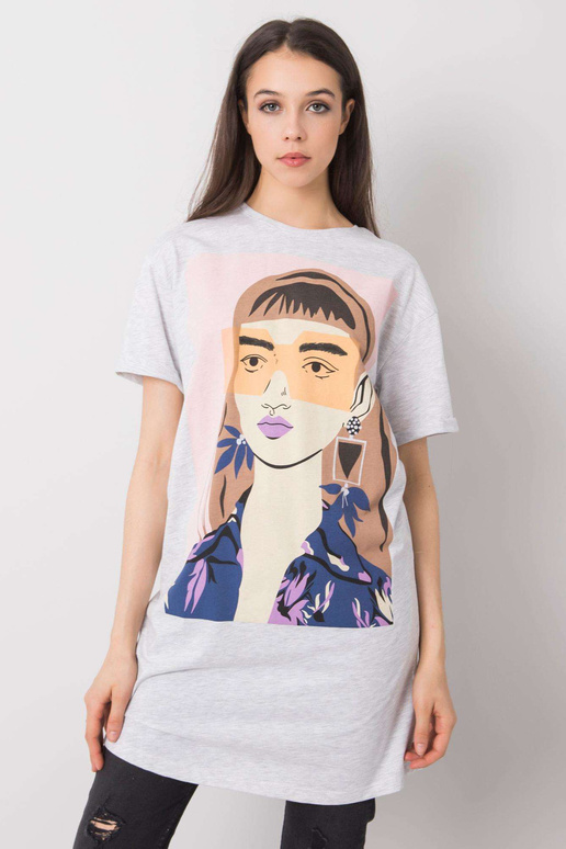 Světle šedá tunika s potiskem Circe...