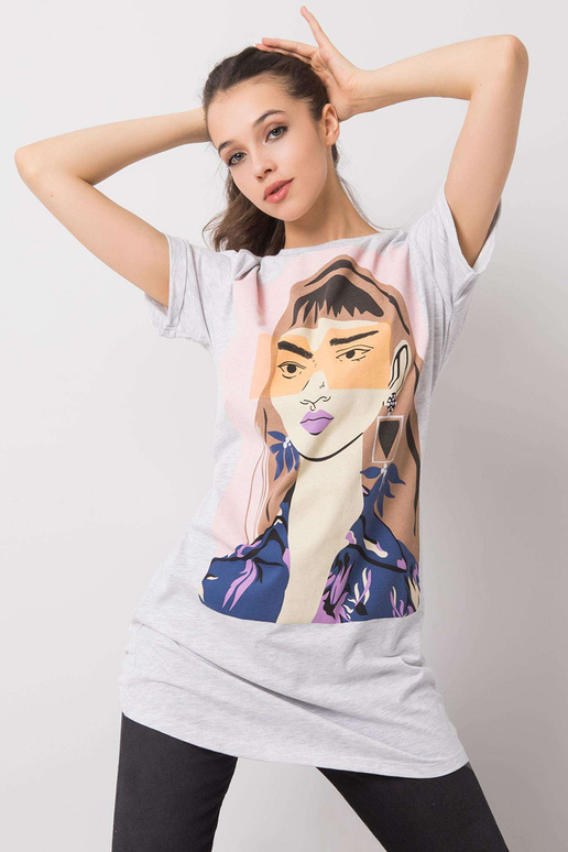 Světle šedá tunika s potiskem Circe...