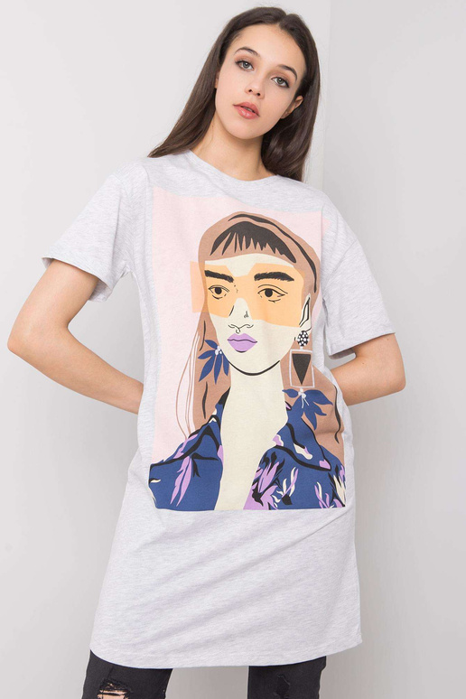 Světle šedá tunika s potiskem Circe...