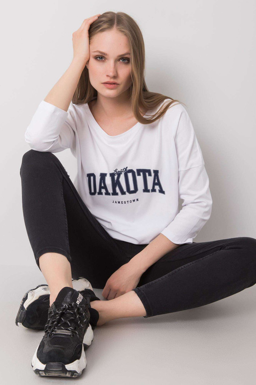 Bílá halenka s potiskem Rosita RUE PARIS