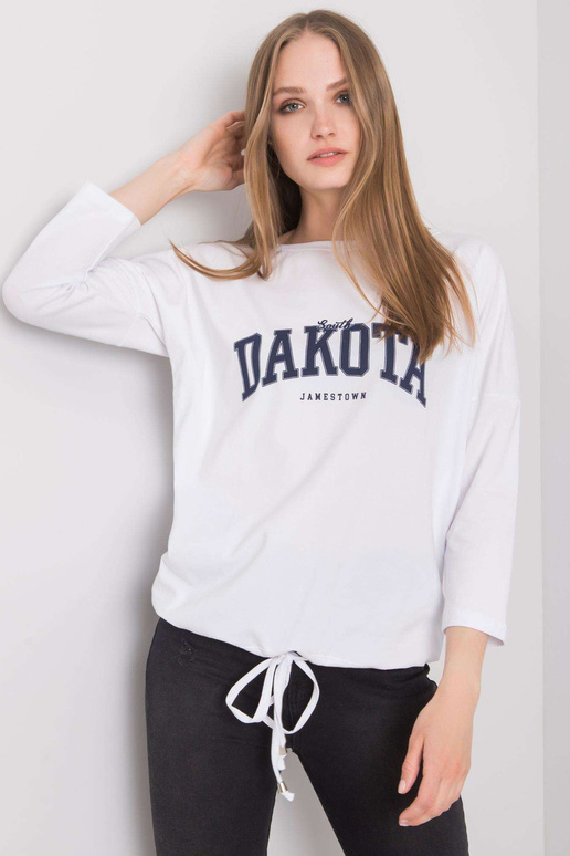 Bílá halenka s potiskem Rosita RUE PARIS