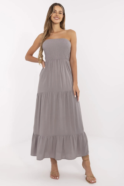 Šedé maxi šaty Giuseppina FRESH MADE