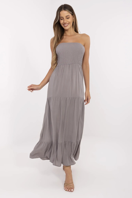 Šedé maxi šaty Giuseppina FRESH MADE