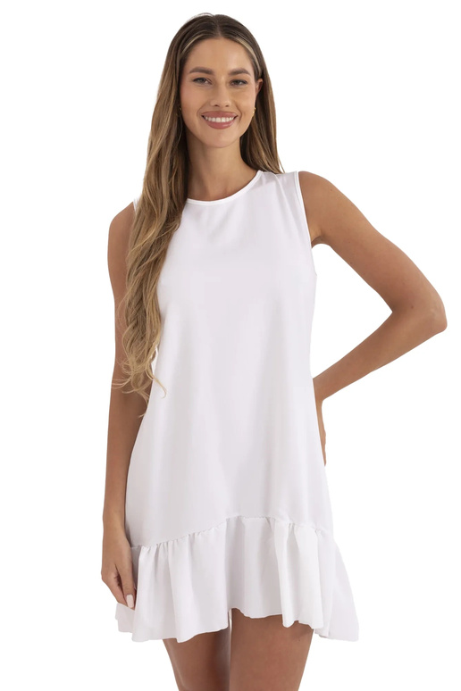 Andre RUE PARIS bílé volánové šaty