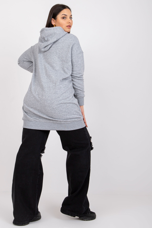 Šedá melange plus velikost mikina Luna