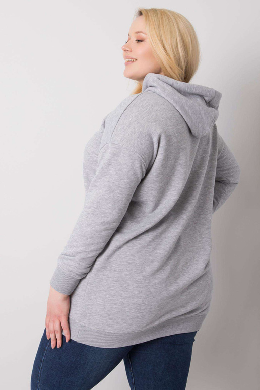 Šedá melange plus velikost mikina Luna