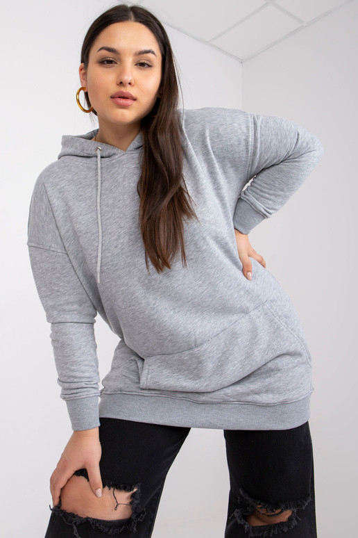 Šedá melange plus velikost mikina Luna