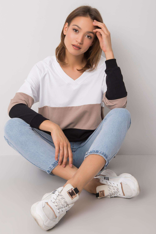 Černo-béžová mikina Lotta RUE PARIS