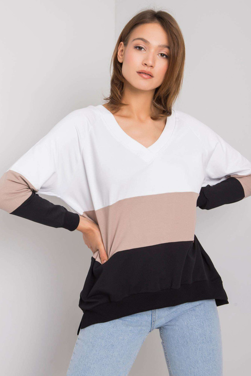 Černo-béžová mikina Lotta RUE PARIS