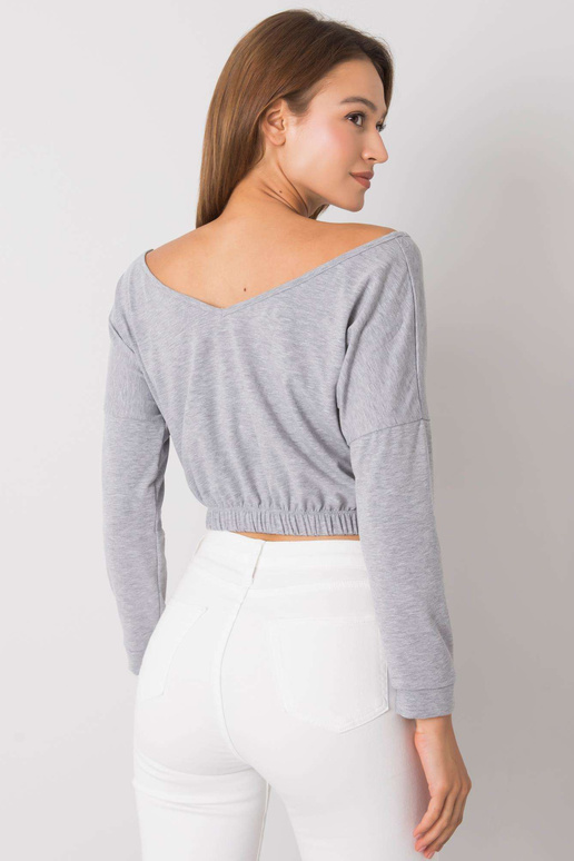 Šedá melanžová bavlněná halenka...