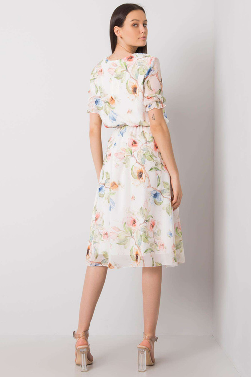 Bílé šaty s květinami Maelle