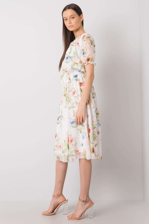 Bílé šaty s květinami Maelle