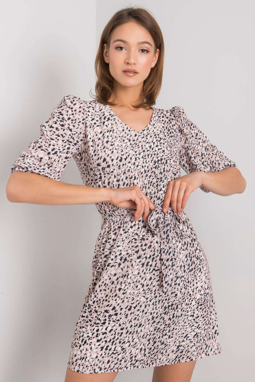 Špinavé růžové šaty s potisky Jianna