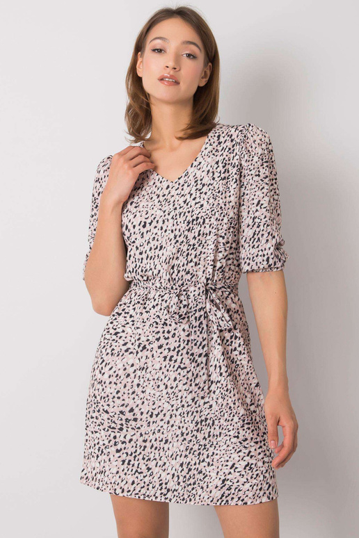 Špinavé růžové šaty s potisky Jianna