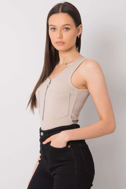 Béžový top s kapsami Rosalind Béžový top s kapsami Rosalind