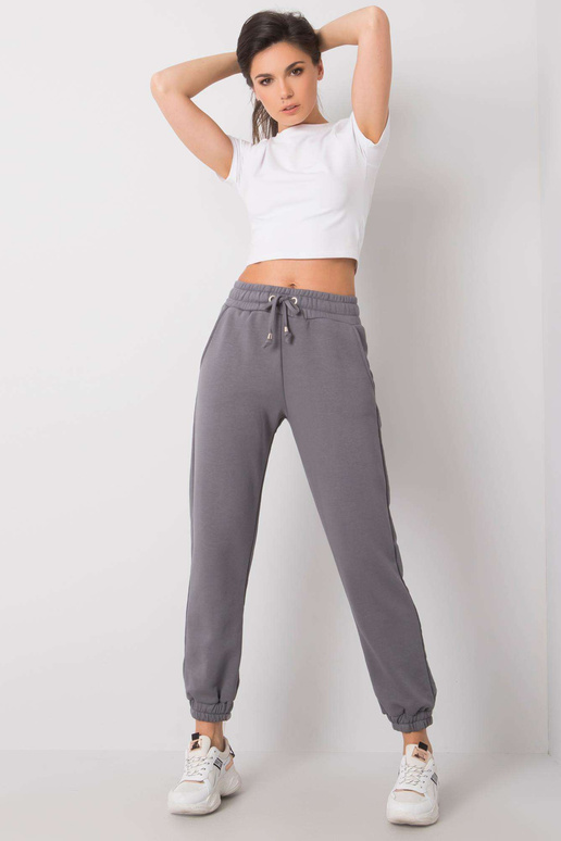 Tmavě šedé kalhoty Agueda RUE PARIS