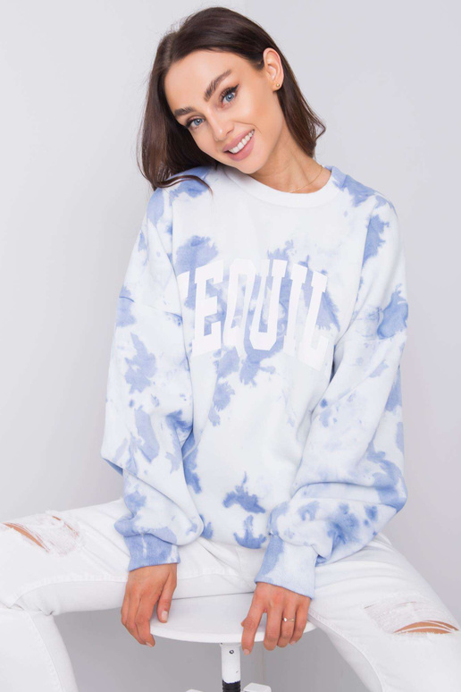 Modrá kravatová mikina Tamara RUE PARIS