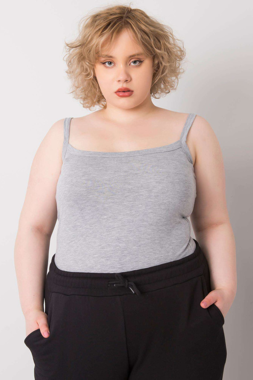 Šedý top velikosti plus se Scarlette...