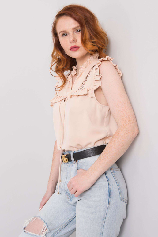 Světle béžová společenská halenka...