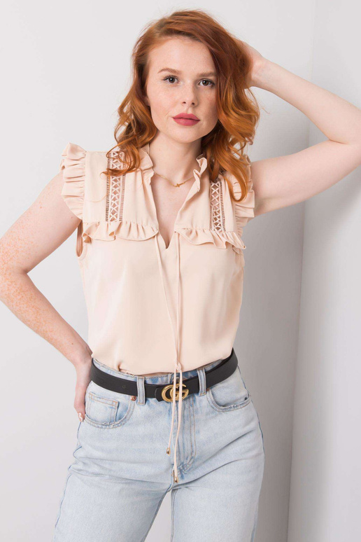 Světle béžová společenská halenka...