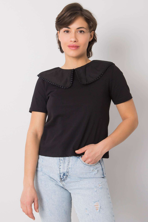 Černá halenka s límečkem Kaysie RUE...